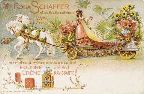 Reklamepostkarte Rosa Schaffer