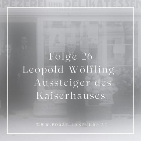 Leopold Wölfling vor seiner Greißlerei